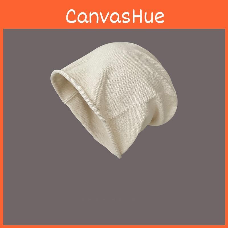 Versatile Style Hat Simple Solid Color Rolled Edge Warm Hatsbeanie Knitted