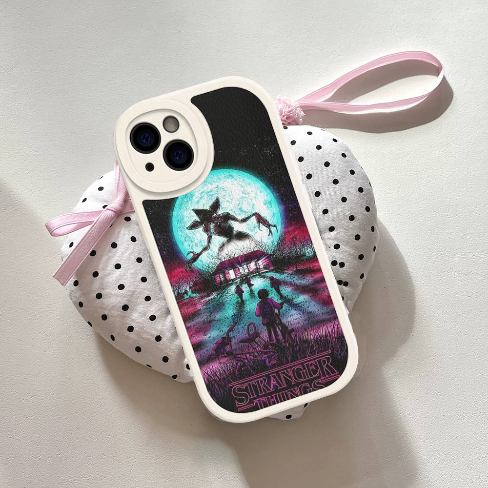 Hot S-Stranger T-Things Leather Phone Case For IPhone 15 14 13 Pro Max 12 11 16 Plus Phone Cover