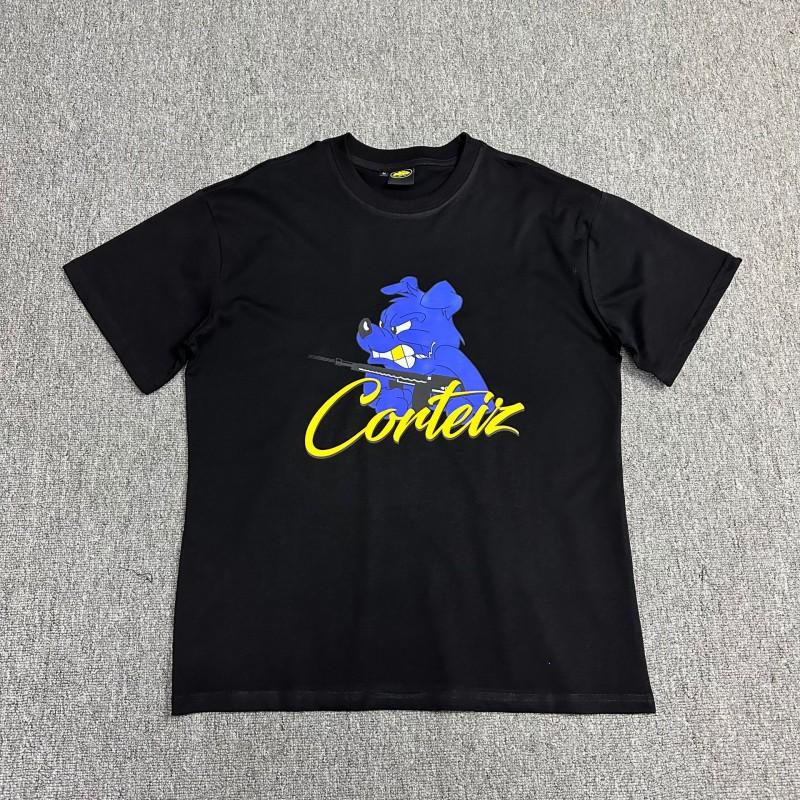 Corteiz Streetwear Baumwoll-T-Shirt Herren Lockerer Schnitt Rundhals Kurzarm Hip Hop Grafik-T-Shirt