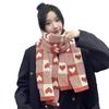 Autumn and Winter Imitation Cashmere Women's Double-sided Love Plaid Scarf Korean Fringed Warm Shawl Versatile Thickened Scarf