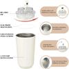 Tazza Termica da 320ML Tazza da Caffè Bianco Latte Bottiglia d'Acqua Isolante per Auto Borracce Sottovuoto in Acciaio Inossidabile da Viaggio Bollitore da Bevande