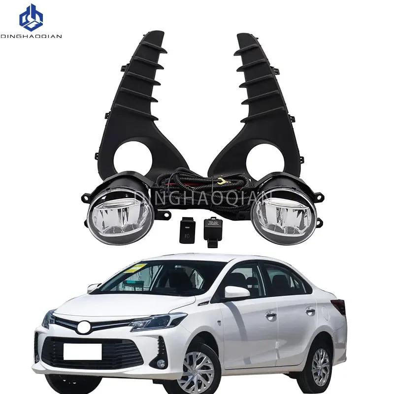 Led Fog Lights for Toyota Vios 2020 2021 2022 Fog Light for Headlight Fog Lamp Cover Grille Bezel Harness Switch Kit