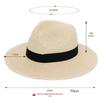 Summer Panama Wide-Brimmed Straw Fedora - Outdoor Sunshade Beach Hat
