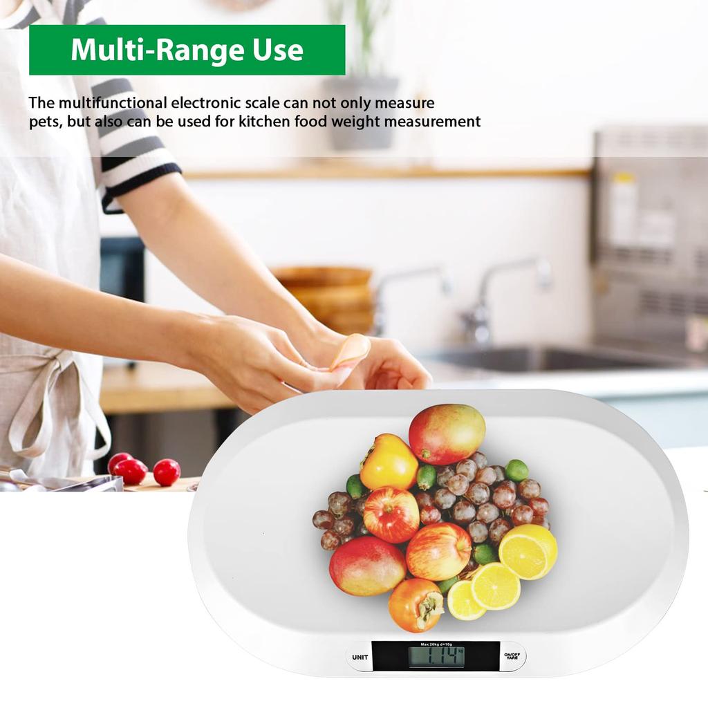 Babywaage 20 kg elektronische Waage Säuglings-/Haustierwaage Babywaage Kleintierwaage Überwachung des gesunden Wachstums