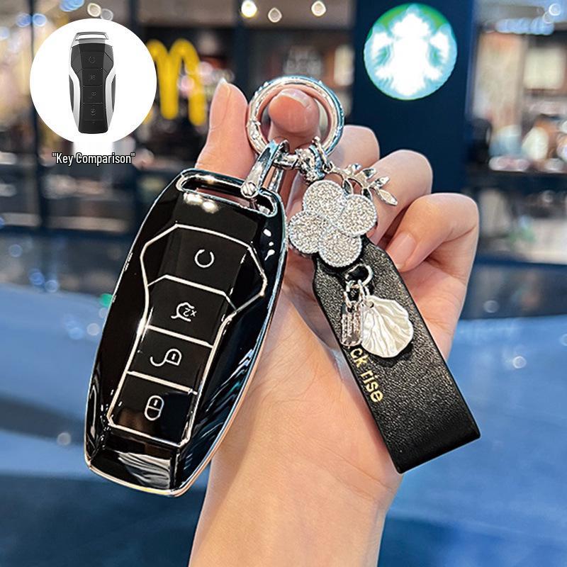 BYD Key Cover for Dolphin Song, Qin DMI, Han EV, Yuan Pro, Tang, Seal, GT, and Seagull - Summer Edition
