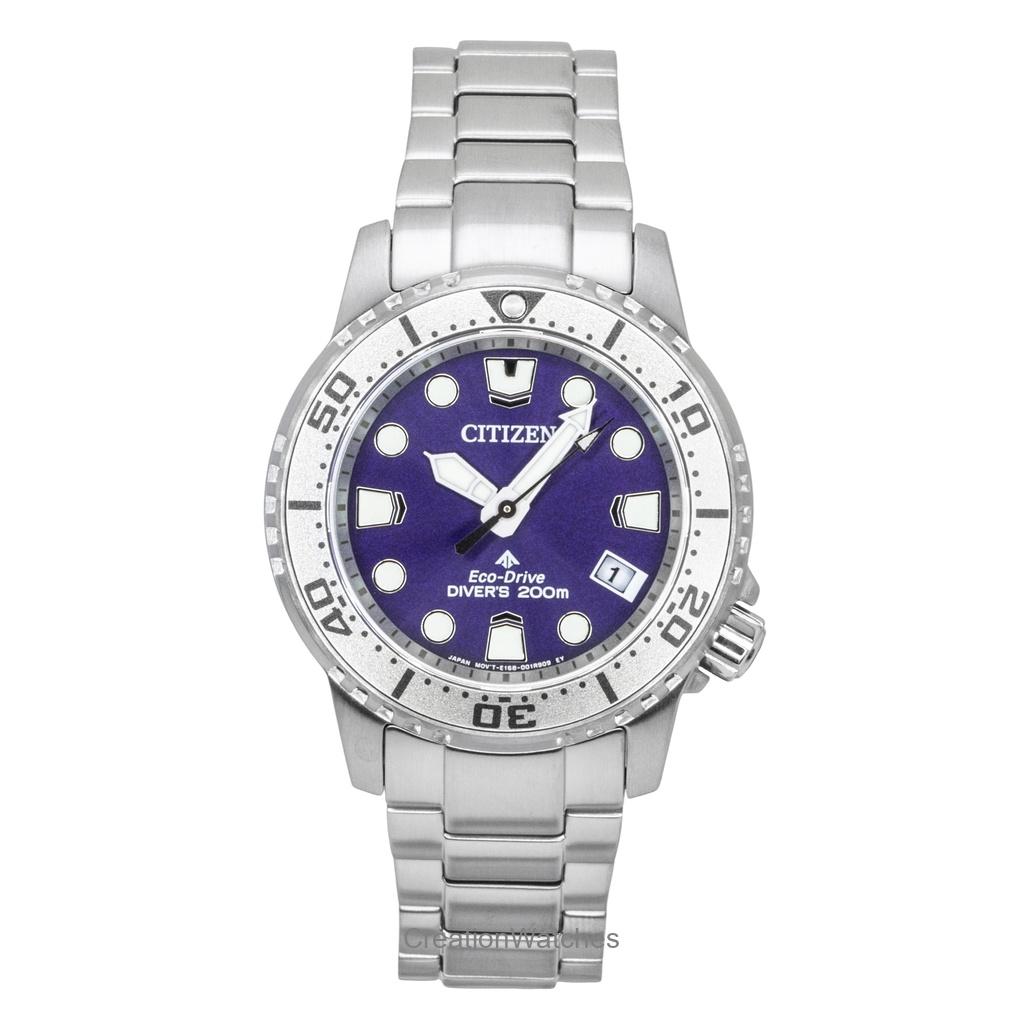 Citizen Promaster Dive Stainless Steel Purple Dial Eco-Drive Diver's EO2027-50X 200M Women's Watch