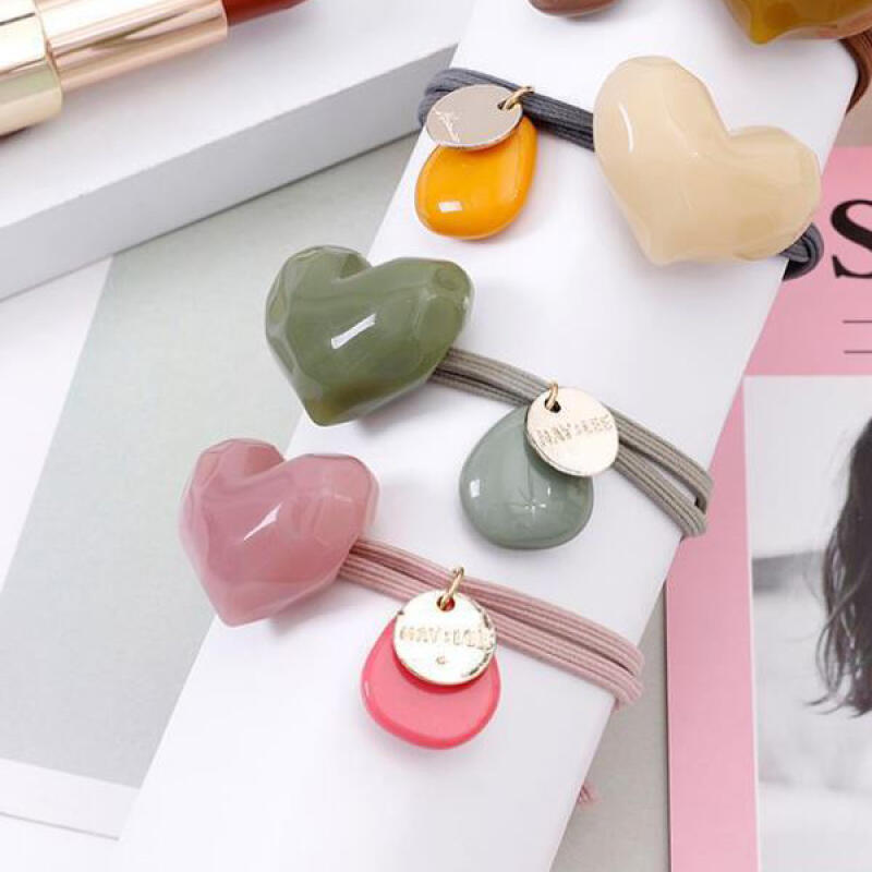 Ponytail Heart Hair Band Drop Hair Band Daily Hair Band