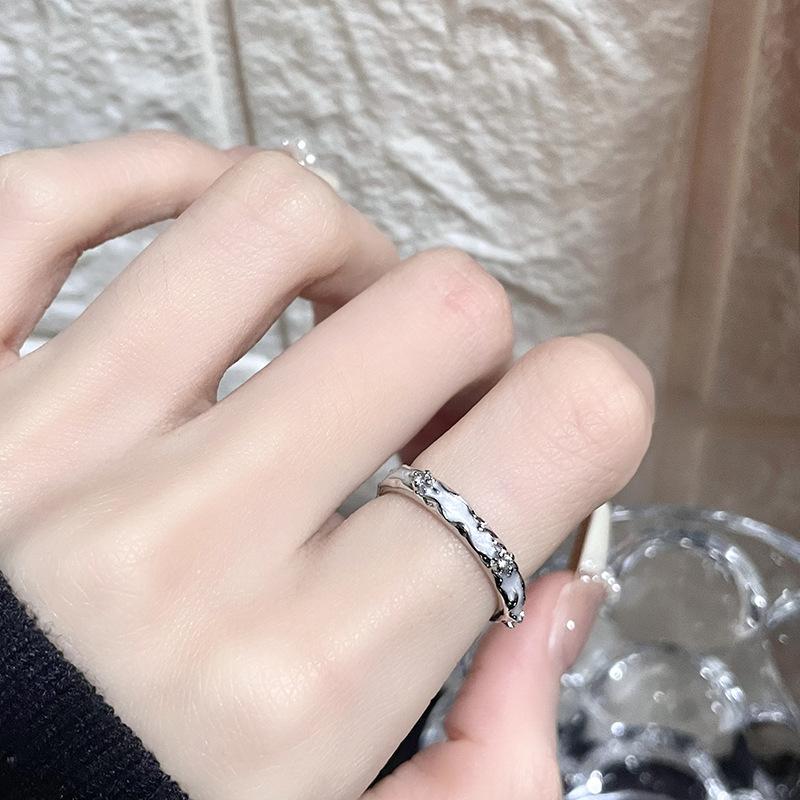 Emaille Dopamin Y2K Nische Design Sinn Hochwertig Kalter Wind Persönlichkeit Mode Öffnender Sternring Damen