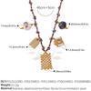 Summer Vacation Wind Dopamine Girl Heart Woven Color Rope Diy Diverse Pendant Bracelet Necklace Jewelry Set