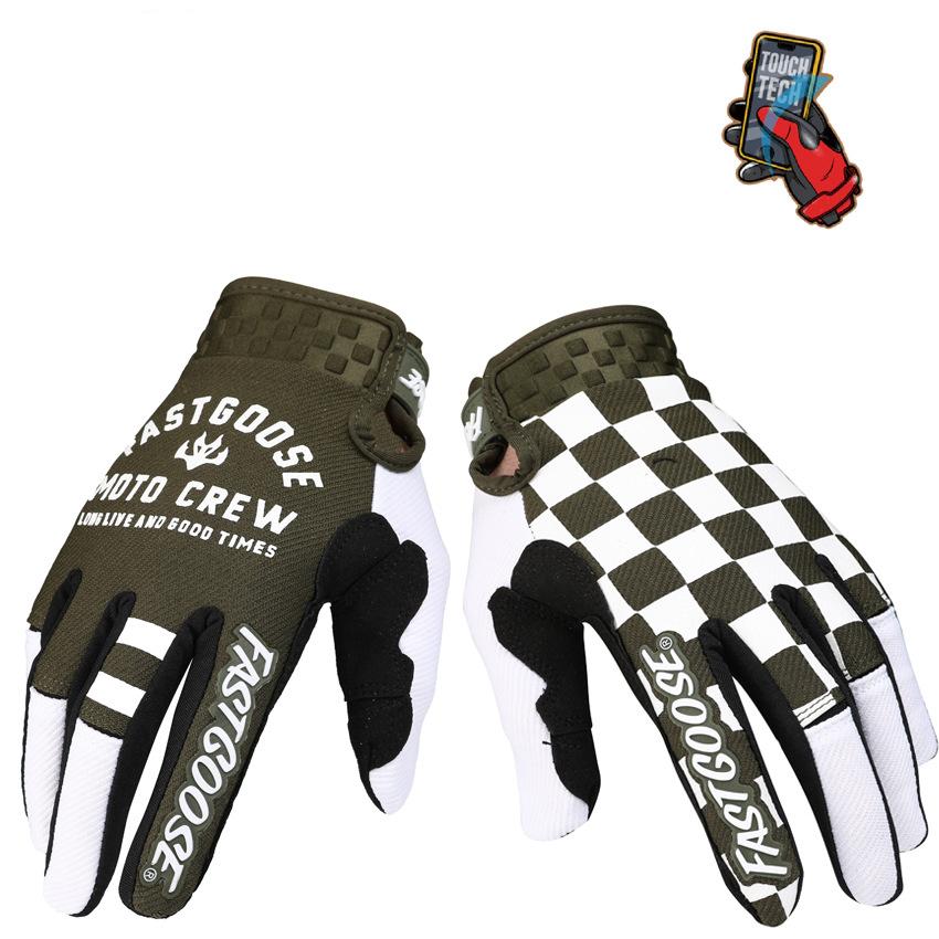 

Мотоциклетные перчатки для мотокросса Dirtbike для мужчин, перчатки с сенсорным экраном, перчатки для верховой езды XL зелёный