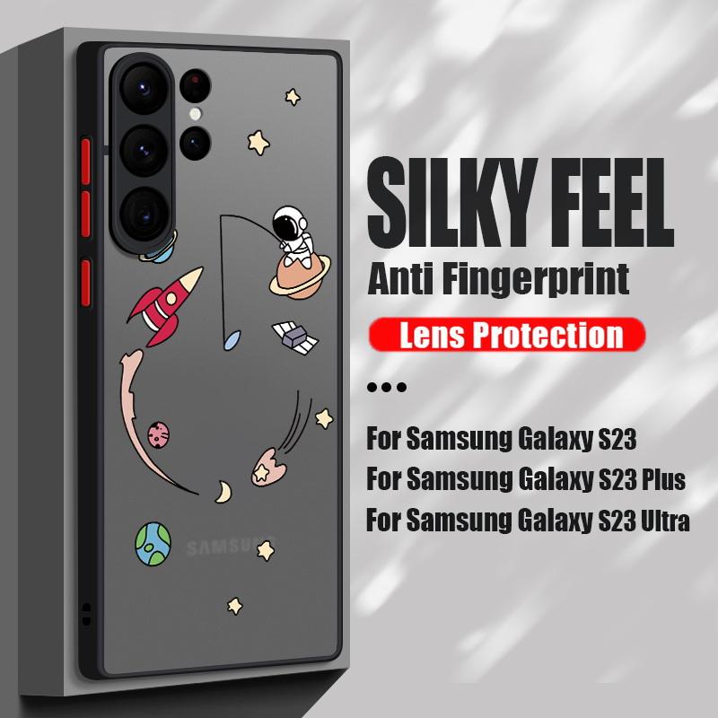 

Матовый чехол-бампер для Samsung S25 S24 Plus S23 FE Ultra S22 S21 S20 Fe A54 A53 5G A34 A32 A73 A24 с акриловым мягким краем и противоударным покрытием Samsung A54 5G