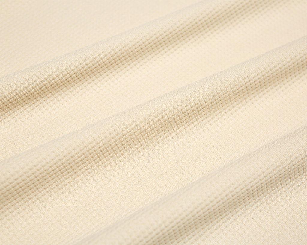 Polo Manches Longues Uni Tricot Gaufré