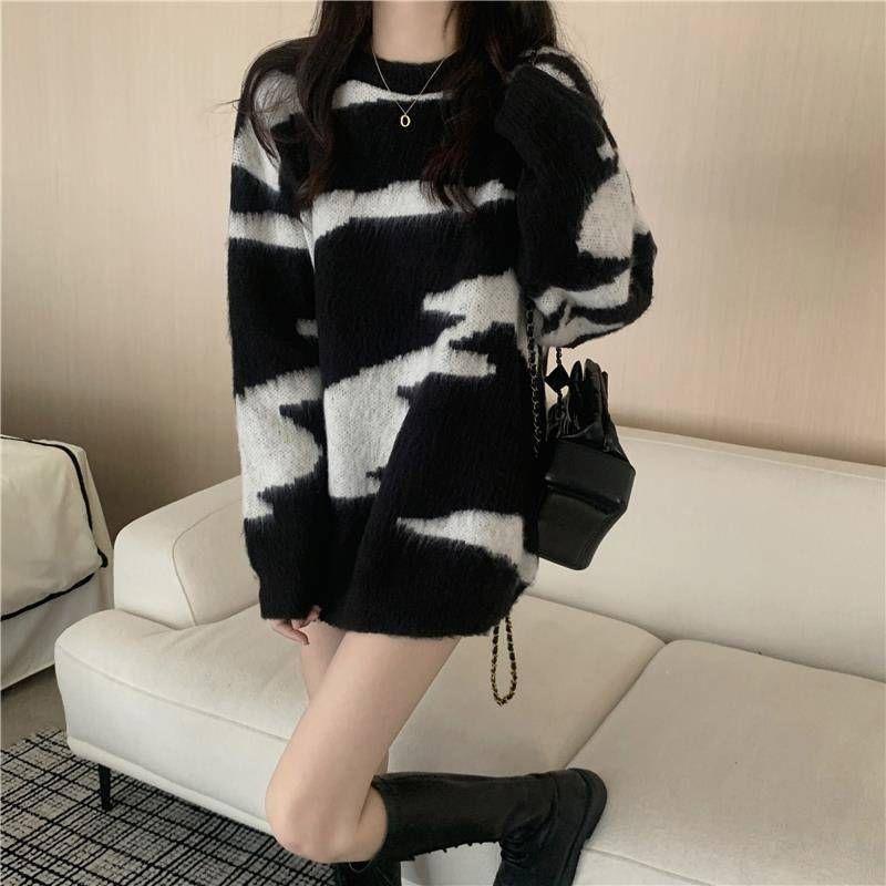 2025 Retro Striped Women's Sweater: Cozy, Soft & Thick for Autumn/Winter