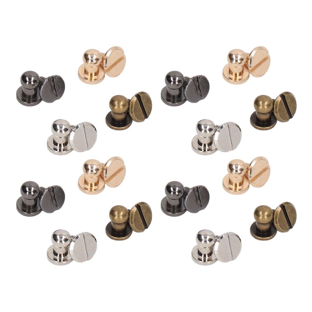 40 Stück Chicago Schrauben 7x5mm Messing Glänzend Schön Gute Zähigkeit Lederhandwerk Nieten für DIY Gürtel Ledertasche