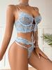 Women 2-Piece Transparent Erotic Underwire Bra Lace Sexy Lingerie Fancy Outfit Romantic Hot Underwear Set Bra And Panty Sets