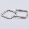 Square Key Ring, 30mm Side, Silver-White, Creative Design (K328)
