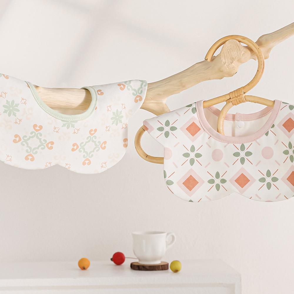 Round Neck Baby Cotton Bibs Waterproof Saliva Towel Cloths Baby Drooling Bibs  Feeding Accessories