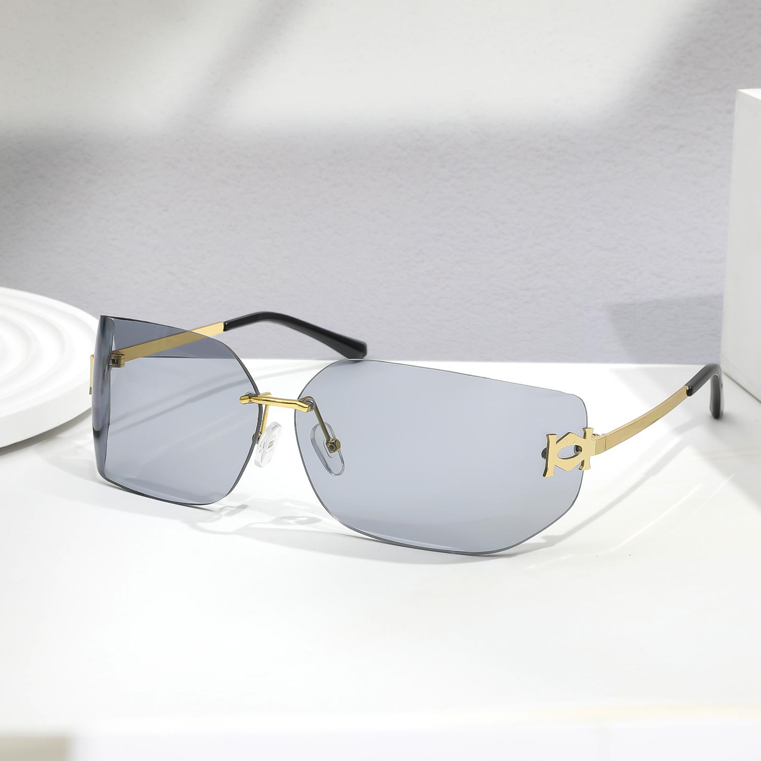 Rimless Sunglasses For Women Men Fashion Women s Sunglasses UV400 Protection For Shopping Travel Driving Fishing