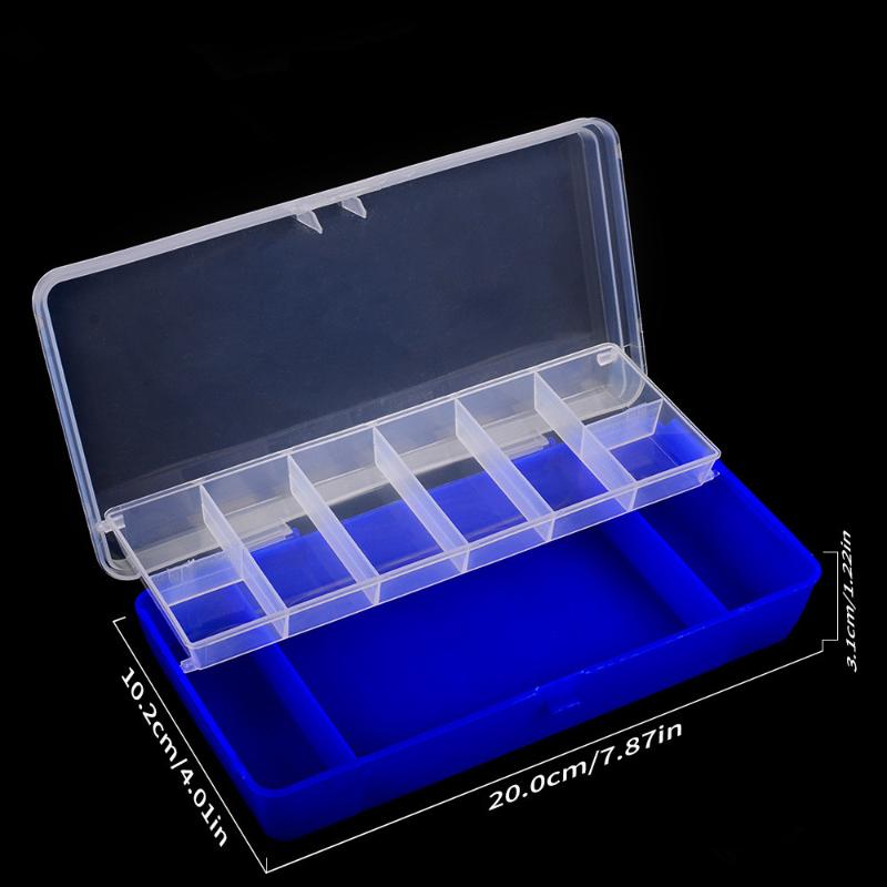 

Double Layer Bait Container Fishing Tackle Boxes Portable Organizer Boxes Compartments Fishing Accessories Plastic Case синий