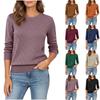 2025 European & American Women's Autumn/Winter Pullover: Round Neck, Long Sleeve, Comfortable Knitwear Fashion