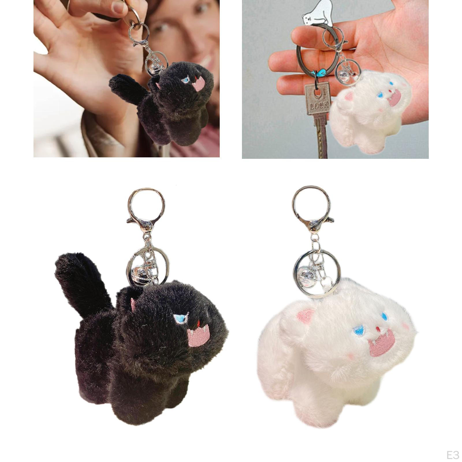 Брелок для ключей в виде плюшевой кошки — фото 4