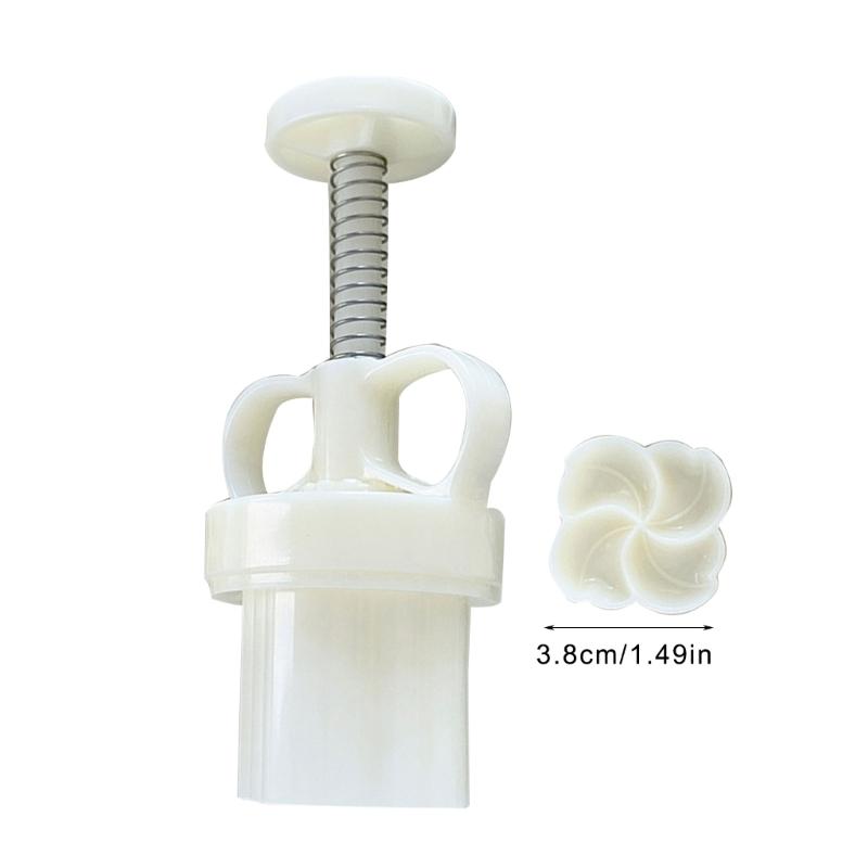 MidAutumn Festival Moon Cake Maker 3D Flower Shape Moon Cake Molds Cookie Stamp Hand Press Cookie Dessert Cutter