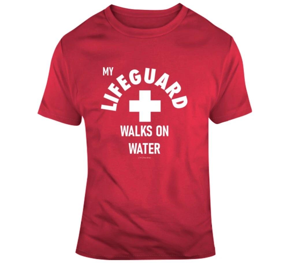 My Lifeguard Walks On Water Christian Jesus Savior Gift Beach Ocean T Shirt 3XL