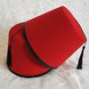 Ottoman Fez Hat Breathable Turkish Black Tassels Cap Cosplay Accessory Headwear
