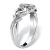 Huitan Aesthetic Heart Linked Heart Ring for Women Wedding Anniversary Elegant Lovely Accessories Inlaid Shiny CZ Chic Jewelry