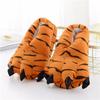 Tier Kigurumi Hausschuhe für Kinder Erwachsene Pyjama Schuhe Cartoon Einhorn Dinosaurier Winter Warme Krallen Schuhe