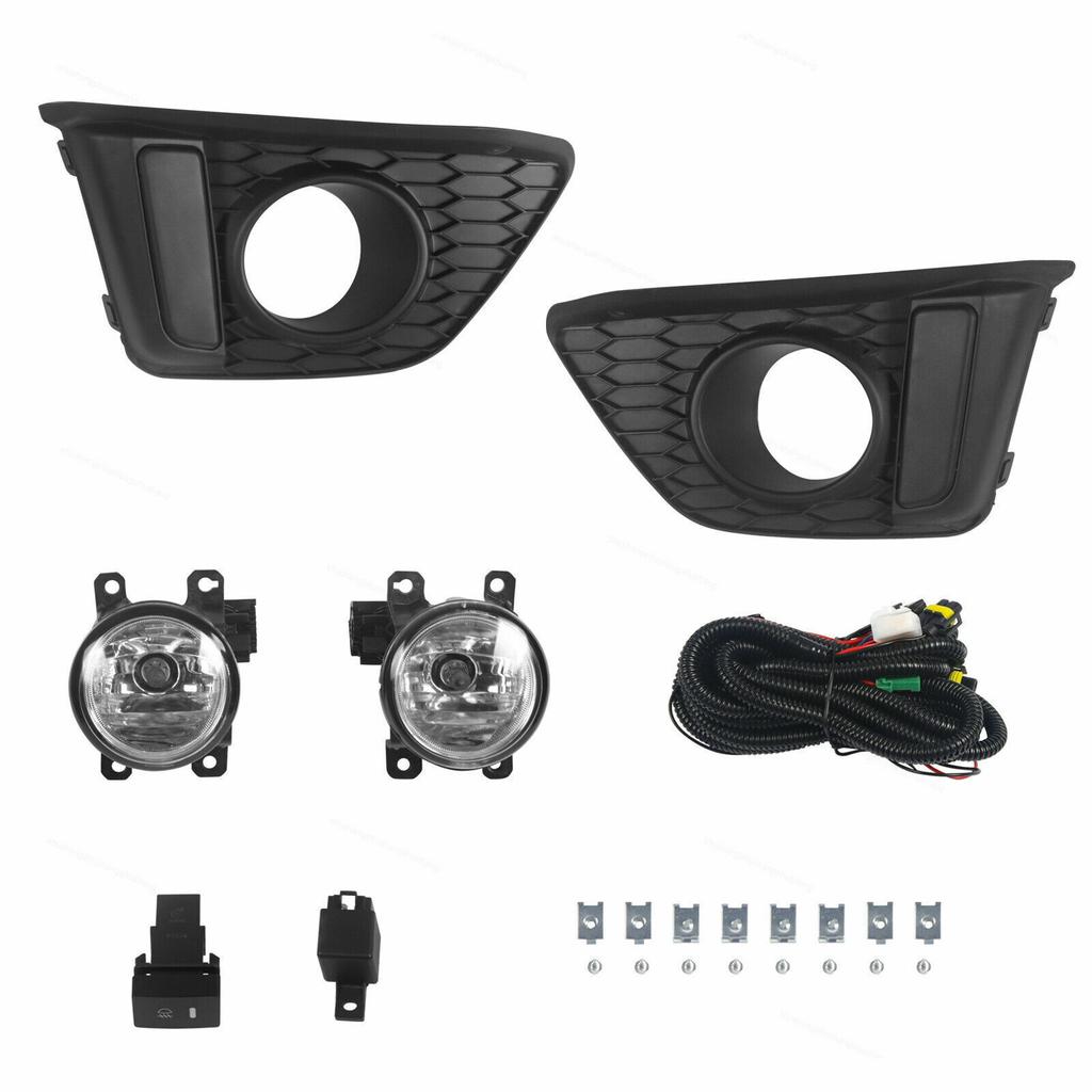 2pcs Car Fog Lights for Honda Fit Jazz 2014 2015 2016 2017 Daytime Running Lamp With Wires Switch Kit Car Accessories