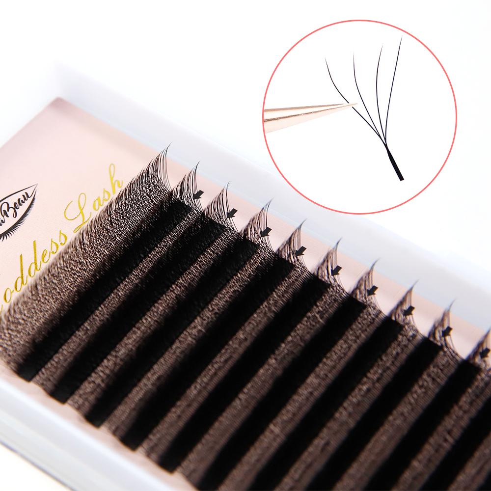 4DW Shape Eyelash Extensions 4D Premade Volume Fan W Style 0.07/0.10mmHigh Quality Natural Faux Mink Individual Lashes Supplies