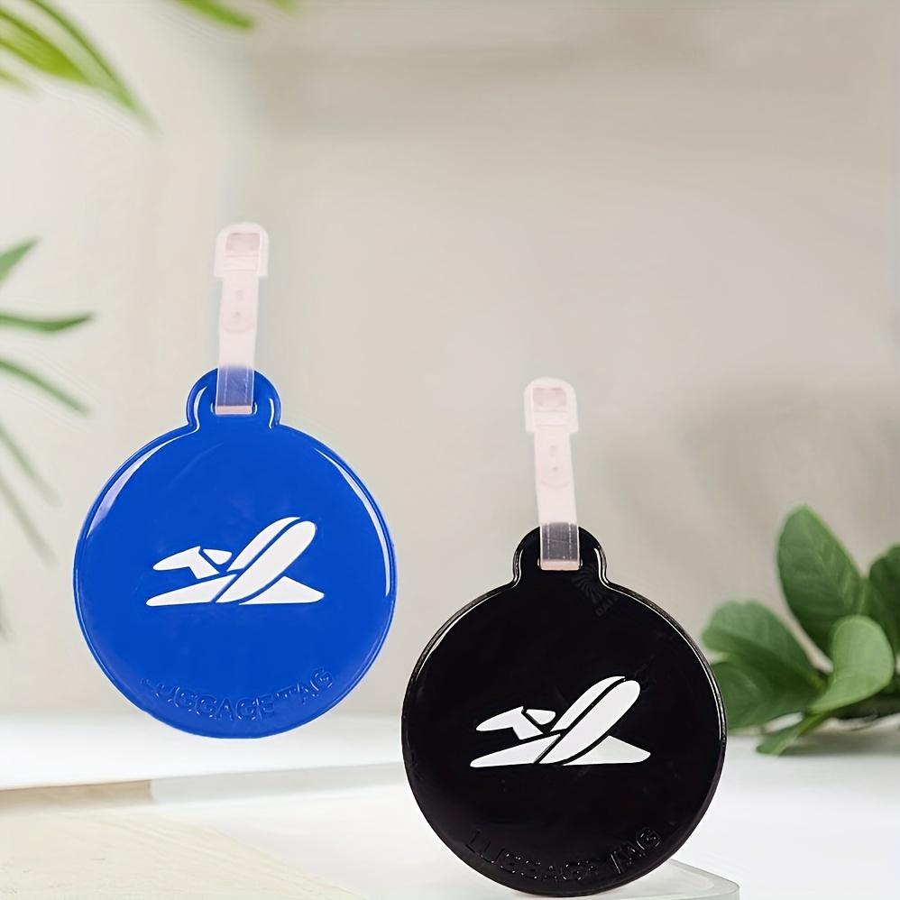 3 Pcs Environment-friendly Pvc Luggage Tag Colorful Round Plane Boarding Pass, Luggage Accessories Identification Tag Travel Tag