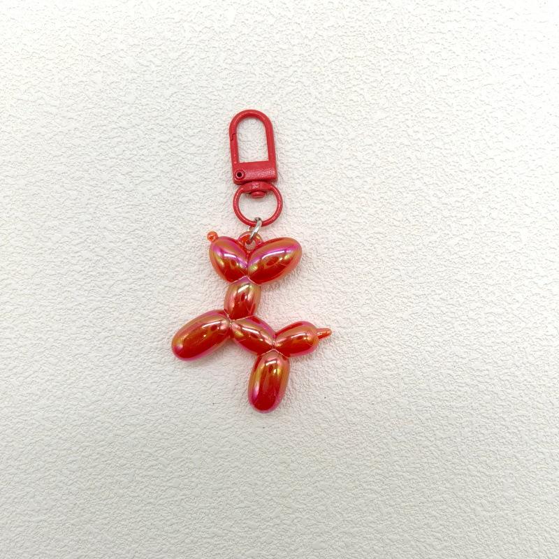 Color-Plated Balloon Dog Acrylic Keychain Pendant