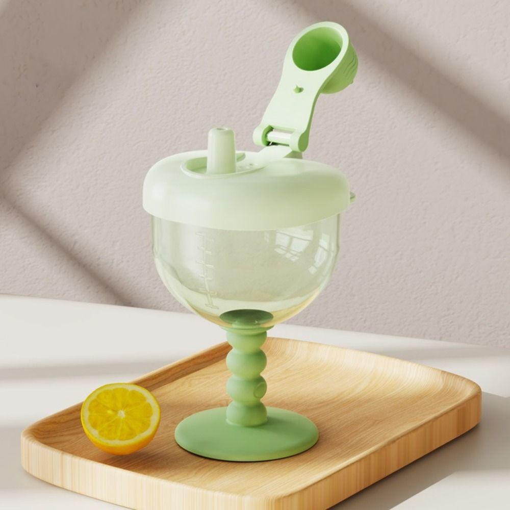Leak-proof Learning Drinking Cup No-Spill Goblet Cup Durable High-heel Cup Daily Use