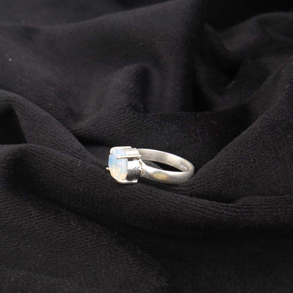 Natural Milky Opal Gemstone 925 Sterling Silver Jewelry Handmade Stylish Ring RR-43-13