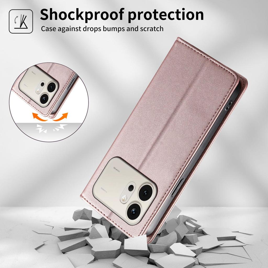 Compatible with OnePlus Nord CE4 Lite: Strong Magnetic Leather Case 1+13R 5G Protector