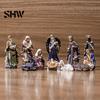Manger Scene Accessories 11 Pcs Christmas Nativity Set, Resin Mini Figurines Tabletop Decor, Decorations Holy Family Angel Shepherd Animals