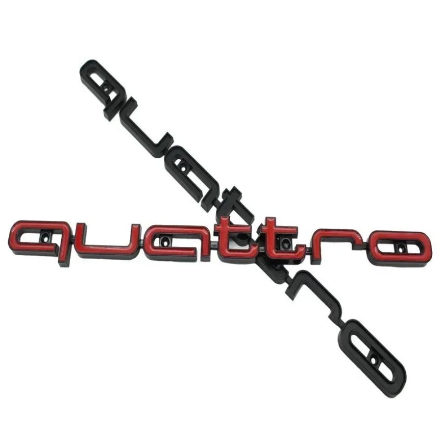 1Pc Quattro Emblem 3D ABS Car Front Grille Emblem For A3 A4 A5 A6 A6L A7 A8 Q3 Q5 Q7 S3 S4 S5 RS3 RS4 RS6 Badge Accessories