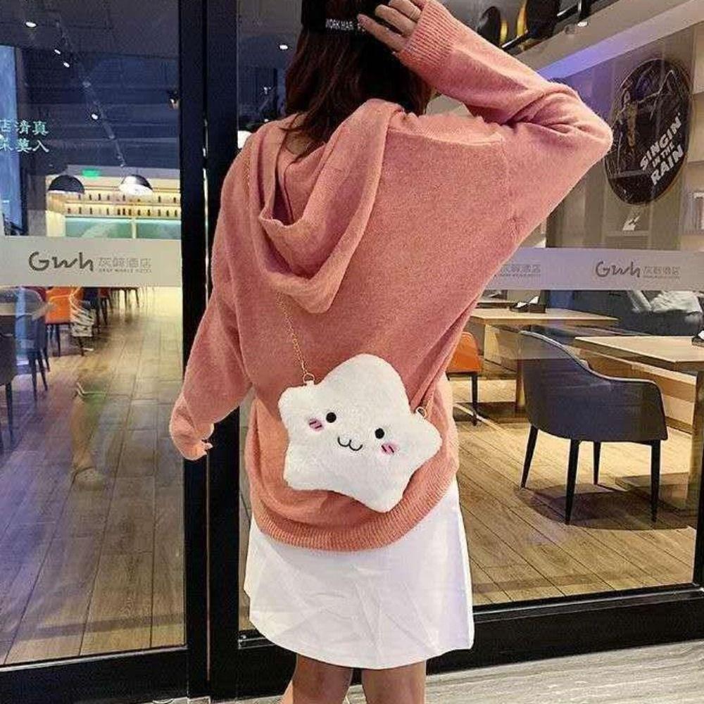 

Star Shape Cartoon Plush Bag Hamster Doll Coin Purse New Cross-body Bag 3