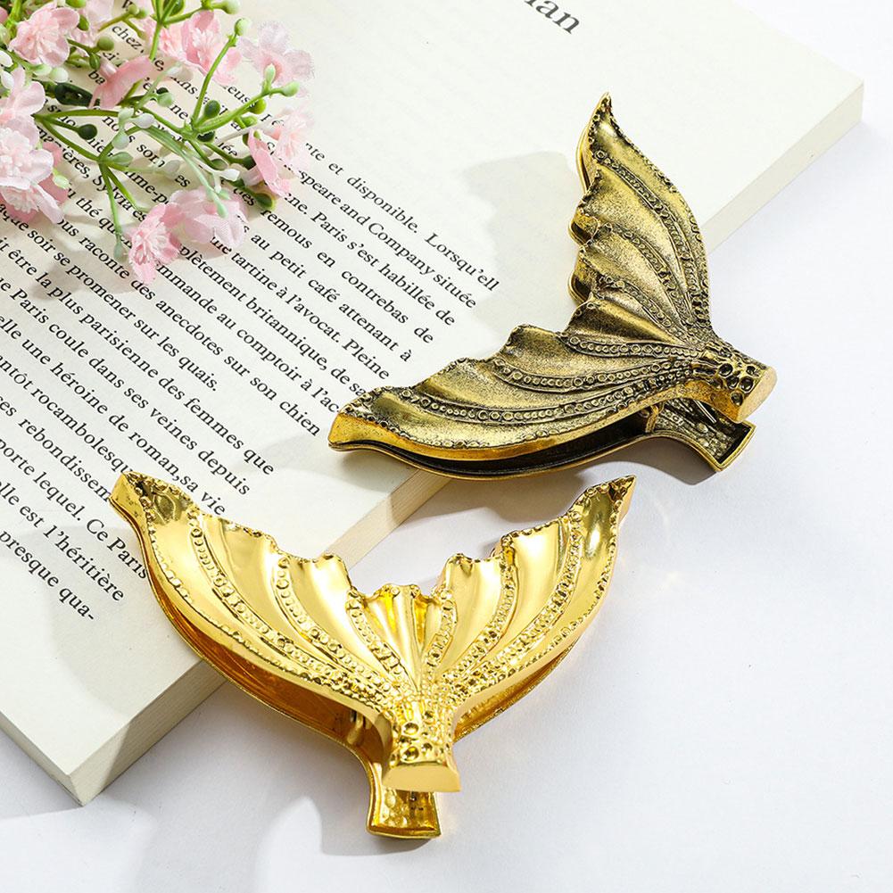 Retro Goldfish Tail Metal Book Clip Anti Folding Book Fixing Clip Multifunctional Anti Slip Book Clip Accessories