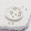 18K Gold Accessory: Shiny Small Solid Copper Round Beads for DIY Handmade Bracelets and Jewelry Spacers