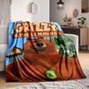 1Pc Grizzy Lemmings Flannel Fleece Blanket Soft Warm Throw Blanket For Sofa Bed Couch Home Decor Travel Nap Blanket Xmas Gift Q1698