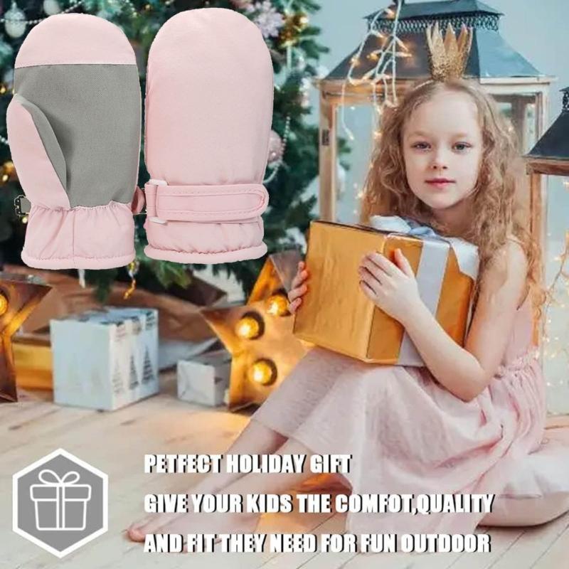 Winter Snow Gloves Waterproof Kids Ski Gloves Anti-skid Children Mittens Thermal Gloves for Outdoor Cycling Traveling