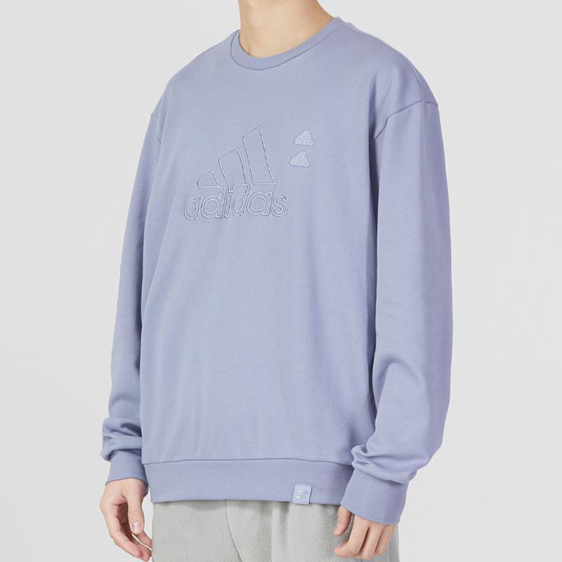 Adidas Essential Logo Sweatshirt Men Tops Purple IA6955