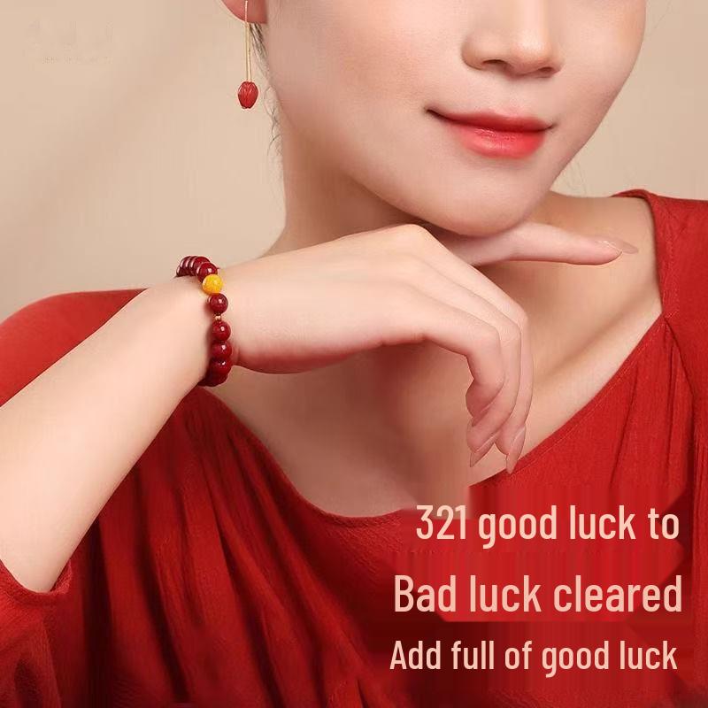 High-Content Cinnabar & Realgar Bracelet for Success