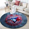 Toronto Blue Jays2,Round Area Rug,Carpet Rug for Living Room Bedroom Sofa Playroom Decor,Non-slip Floor Mat