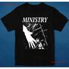 Vtg Ministry Rock Band Heavy Cotton Black All Size T Shirt For Men TU251 Vintage Washed Versatile Fashion Unisex Streetwear