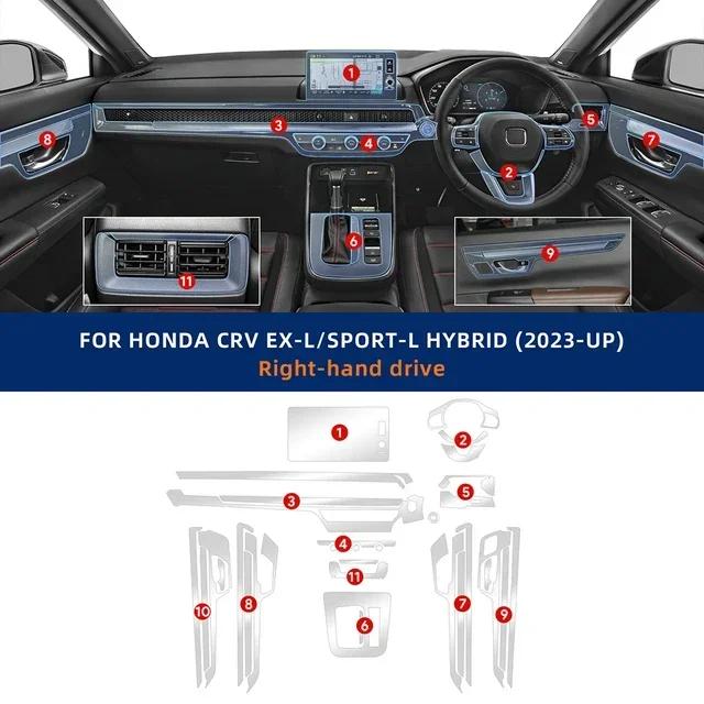 Interior Anti-scratch Protector Film For Honda CRV CR-V 2024 2025  Car Door Center Console Media Dashboard Navigation TPU Film B Right Driver Seat