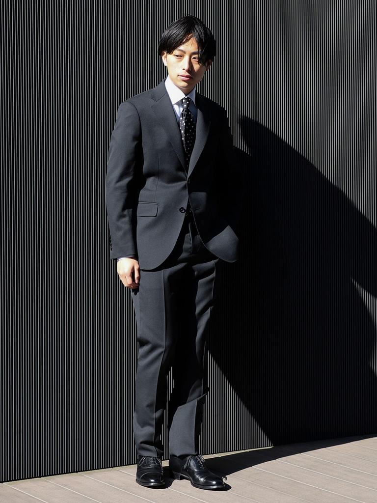 Anzug Basic Uni 2-Knopf-Anzug SCHWARZ M [BEAMS HEART] Herren